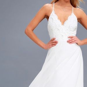 Lulus Madalyn White Lace Maxi Dress